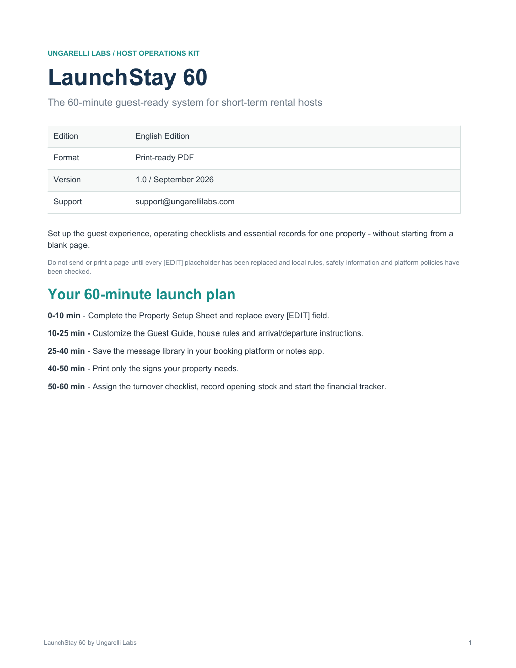 English LaunchStay 60 kit cover